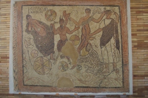 Ariadna en Naxos. Mosaico romano, s. IV d.C.. MNAR, Mérida
